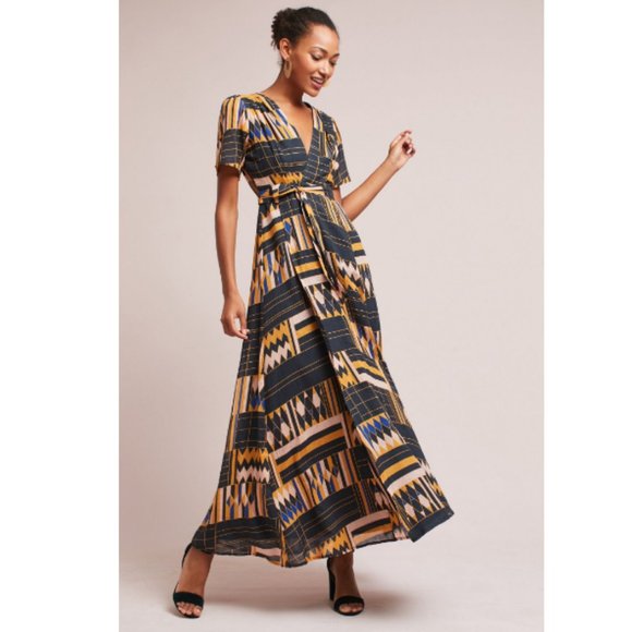 Anthropologie Dresses & Skirts - Anthropologie The Odells Macie Wrap Maxi Dress L